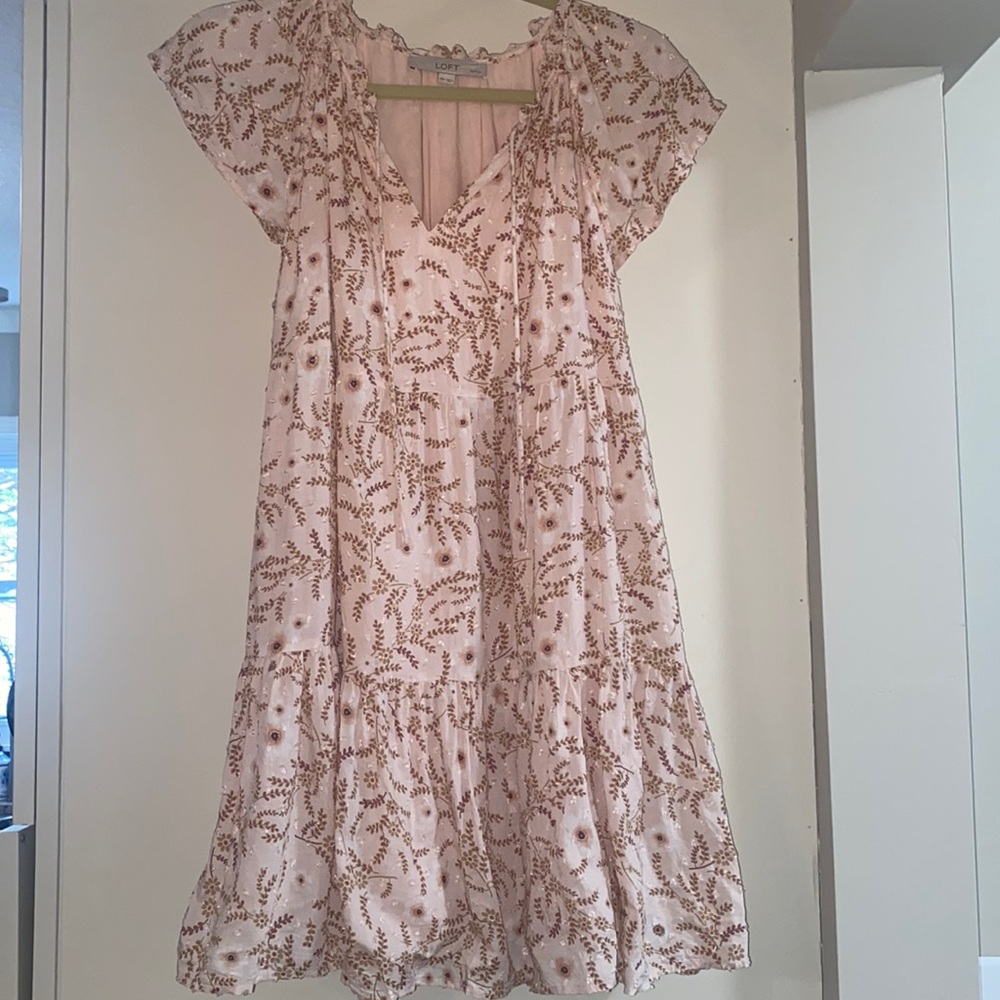 Petite loft mini swing dress